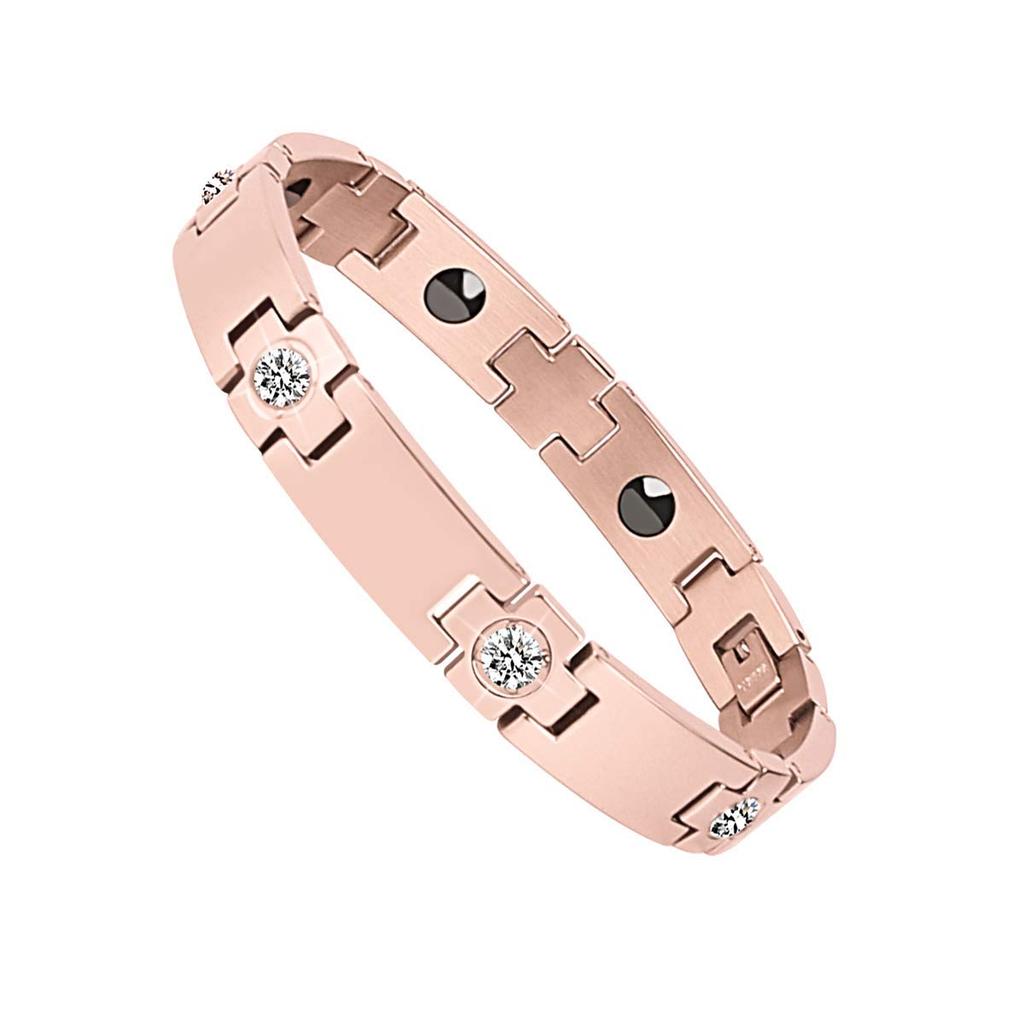 Германий Браслет Аксессуар Статическое Устранение Магнитная Чистота Оцененный Подарочная Коробка Включена Женский Мужской 99.999% (Розовое золото, Мужское