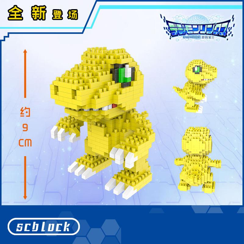 Digital Monster Agumon Gabumon Mini Building Blocks Piyomon Greymon DIY Micro Brick Tentomon Gomamon Figures Toys For Kids Gift