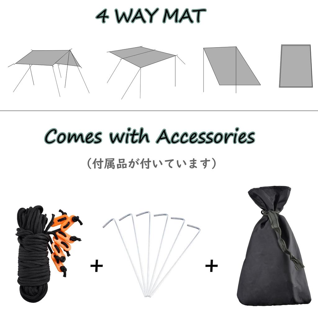 TRIWONDER водонепроницаемый брезентовый настил для кемпинга тентовый коврик для пикника напольный коврик легкий маленький тент S 150x220 (Зеленый, - СМ)