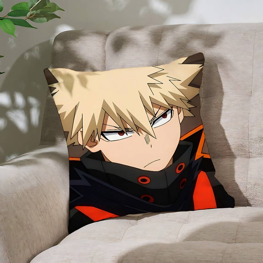 Cute BBakugo KatsukiS Anime Customizable Square Pillowcases Stylish And Soft Perfect For Beds Cars And Sofas