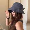 Women's Japanese Style Plaid Rolled Brim Bucket Hat Summer Wide Brim Quick-Dry Sun Protection Fashion Basin Hat