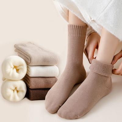 Осень и зима Новые женские утолщенные теплые носки Loop повседневные однотонные зимние носки носки для сна