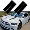 Universal Black Racing Car Front Hood Fender Stripes Decal Sticker Black, Red, Silver White Car Trim Accessories Waterproof