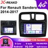 Автомобильное радио Android для Renault Logan Sandero 2014-2017 Мультимедийный проигрыватель Carplay для автомобиля 4G 8-ядерный стереомагнитола с головным устройством навигации GPS