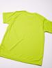 Mizuno Training Wear Short Sleeve T-Shirt with Big Logo, Moisture-Wicking, Quick-Drying, 32JA8155, Lime Green x Magenta, Size M (Japan)