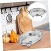 Hoement Stainless Steel Buffet Tray, Oval, Fish Serving Plate with Glass Cover for Food Protection, Kitchen and Dining