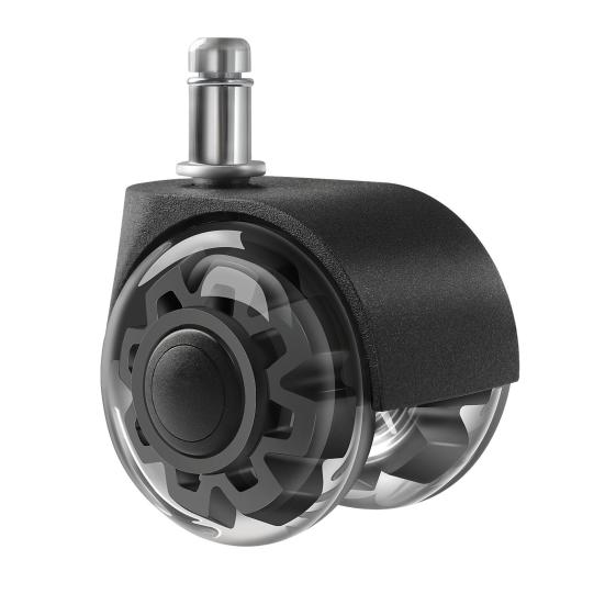 2-дюймовое прозрачное колесо для офисного кресла, прочное, универсальное, тихое, для полов из твердой древесины, ковер, компьютерный игровой стол, роликовое кресло, замена роликов