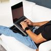 Mind Reader Lap Desk Laptop Stand Bed Tray Collapsible Cushion Portable Dorm Plastic 14.75 L X 11 W X 7.3 H Gray