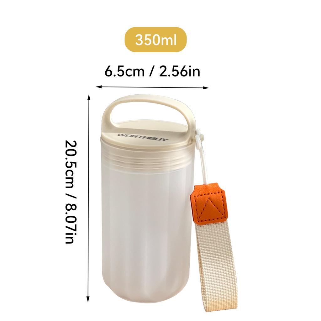 350/550Ml Transparent Plastic Water Bottle Portable Leak-proof Drinking Cup WIth Handle Travel Sport Heat-resistant Tumbler