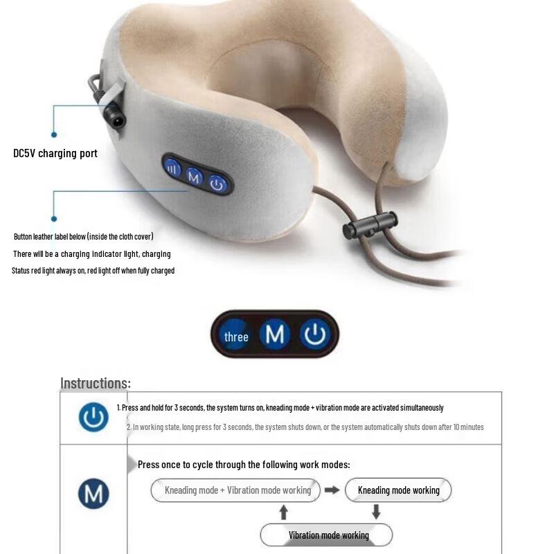U-shaped Neck Massager Pillow