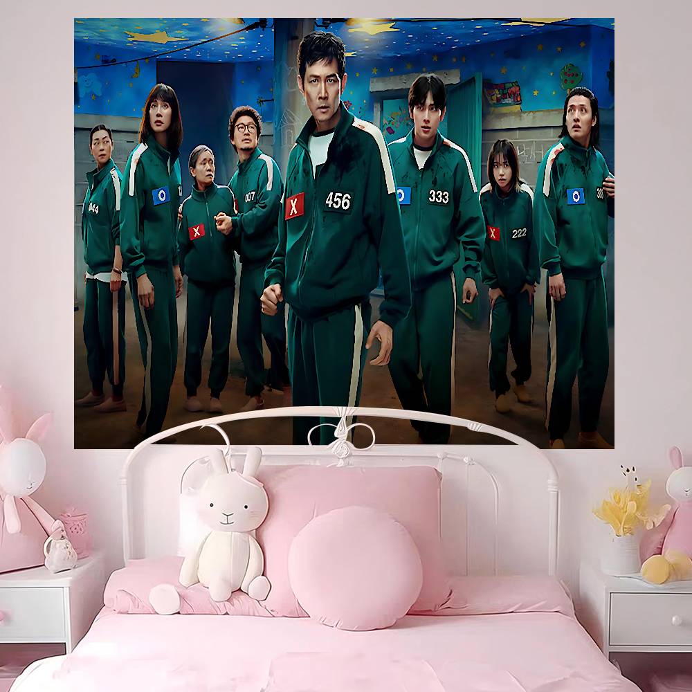 TV Game SSquids Anime Tapestry Art Science Fiction Room Home Decor Wall Art Decor