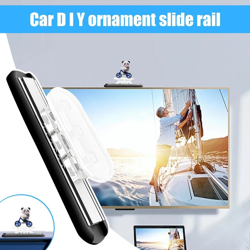 Gevrkjenp Car Dashboard Decoration Slide, Desktop Miniature Slide | Slide Rail Figure Car Accessories