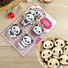 4PCS/set Panda Biscuit Stamp Mold 3D Cookie Plunger Cutter Bread Sandwich Baking Mould Chocolate Candy Decorating Tools