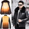 Куртка из натуральной овчины для мужчин, мужская одежда для папы, мужская бархатная утолщенная куртка с подкладкой из золотистой норки, кожаная куртка