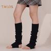 1 пара зимних гетр, теплые ребристые трикотажные полоски, эластичные трикотажные носки до щиколотки с отверстием для пятки, аксессуары 80-х для вечеринок, спорта, йоги, танцев