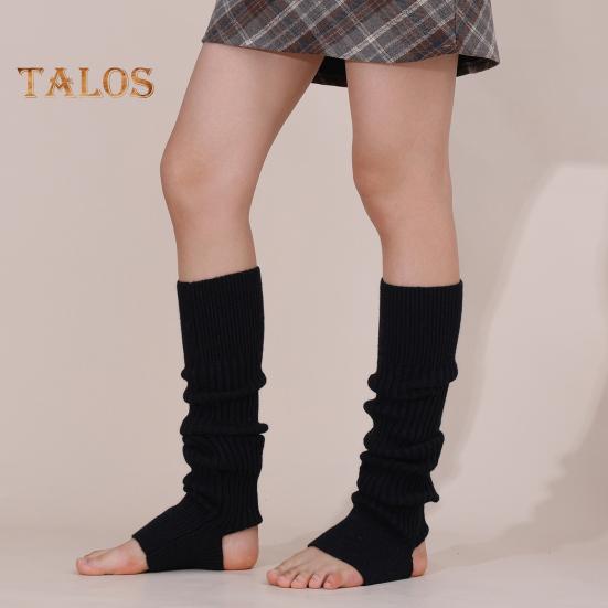 1 пара зимних гетр, теплые ребристые трикотажные полоски, эластичные трикотажные носки до щиколотки с отверстием для пятки, аксессуары 80-х для вечеринок, спорта, йоги, танцев