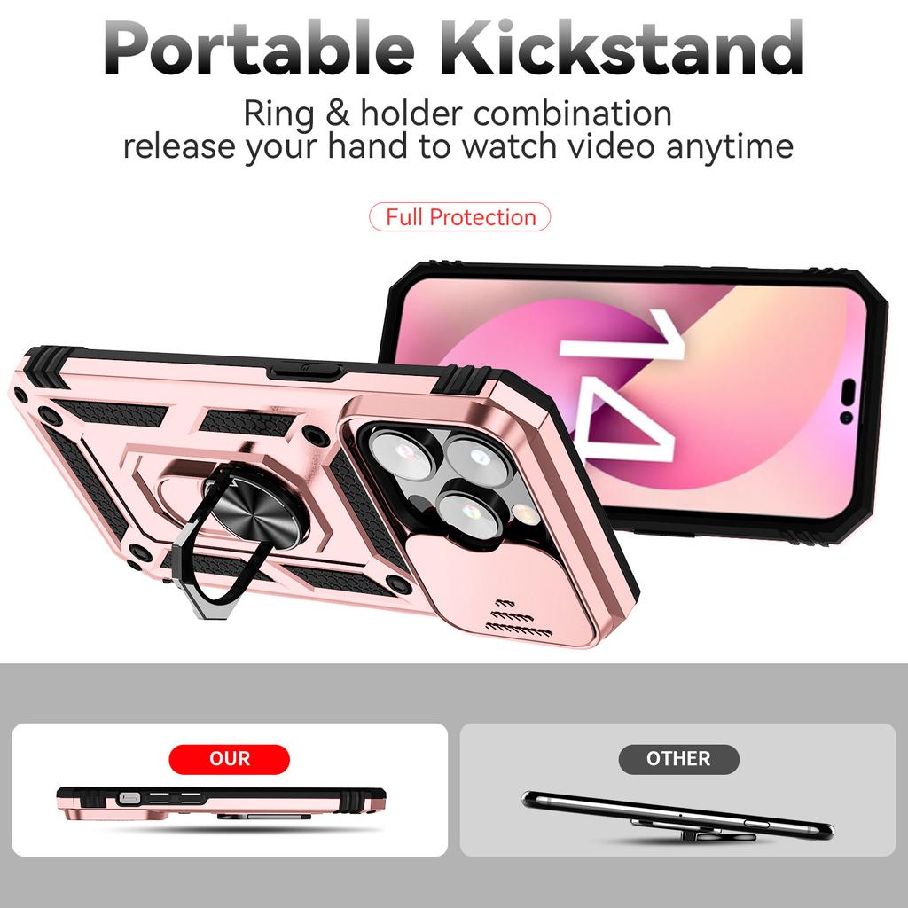 Роскошный 2 в 1 металлический держатель-подставка с кольцом, бронированный чехол для телефона iPhone, Samsung, Google, Xiaomi, противоударный бампер для телефона с магнитом для автомобильного кронштейна