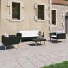Day and Night - Day and Night 4-piece Garden Furniture Set and Black Synthetic Rattan Cushions