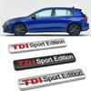3D Metal TDI Sport Edition Logo Badge Car Rear Trunk Letter Sticker Emblem For All Models