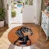 Dachshund Round Floor Mat Design for Dormitory Decorate room Hallway Bedrooms Antislip Round Carpet Decorate Offices