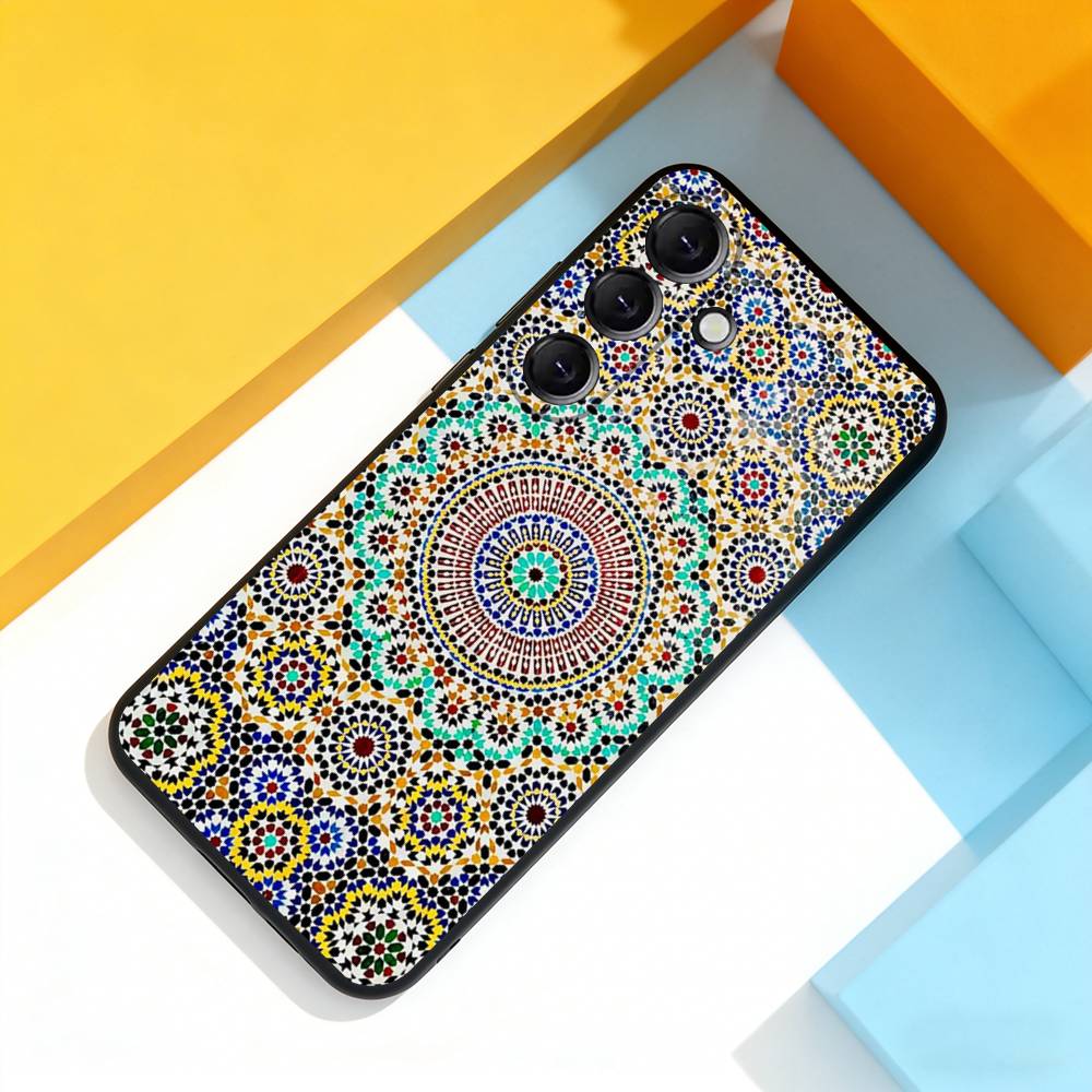 M-Марокканская плитка Крутой чехол для телефона Для Samsung Galaxy A 22,71,53,52,51,72,73,5G,Note,J7,8,9 Мягкая черная крышка