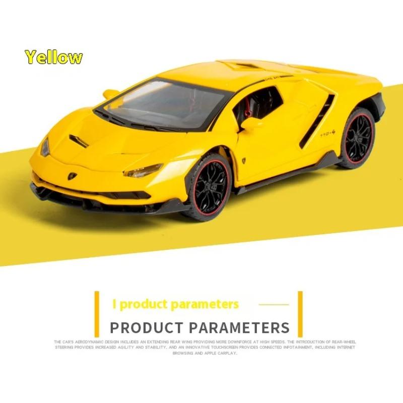 Масштаб 1/24 Lamborghini LP770-4 Супер мускулистый спортивный автомобиль Сплав Металл Литой Под Давлением Украшение для рабочего стола компьютера Автомобильный интерьер Подарочная коробка
