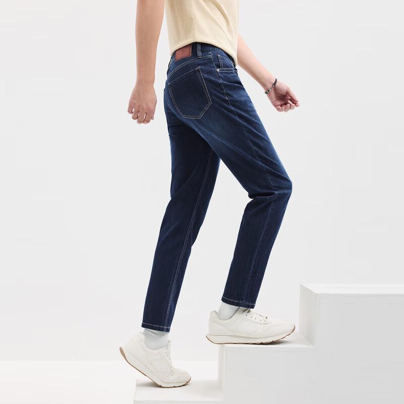 SEPTWOLVES Мужские джинсы прямого кроя из смесового хлопка