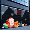 Christmas Decoration Scene Atmosphere Arrangement Glass Doors Santa Claus Shop Cabinets Atmosphere Window Stickers
