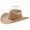 Ethnic Style Cowboy Hats Western Party Large Rolled Brims Hat Plain Color Outdoor Sunproof Cowgirl Hat for Adult Unisex