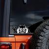 1pc Engraved Devil with Waving Gesture Sticker Interesting Pattern Vinyl Decal for Car Bumpers Trucks Vans Laptops Mugs Glasses