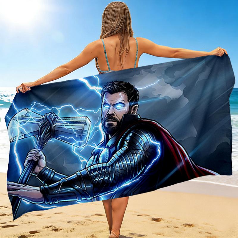 1Pc Thor Strike Beach Towel Quick Dry Multiuse For Beach Pool Gym Yoga Home Travel Christmas Halloween Xmas Gift S1745