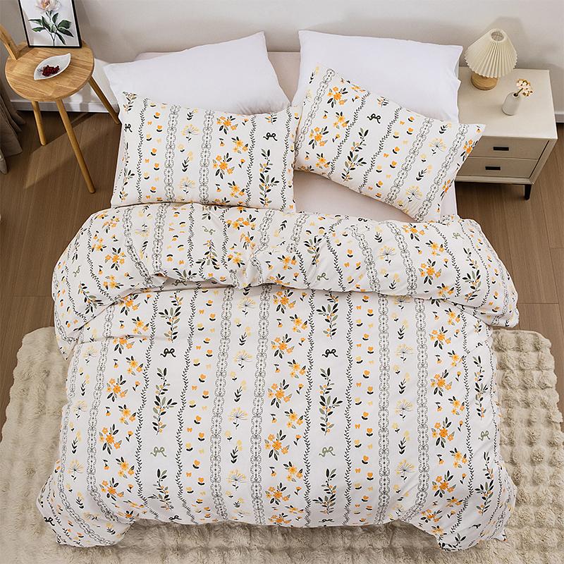 3 шт. модное цветочное постельное белье удобная плоская простыня пододеяльник без наполнителя двуспальное/двуспальное/королевское/королевское скандинавское постельное белье для мальчиков и девочек