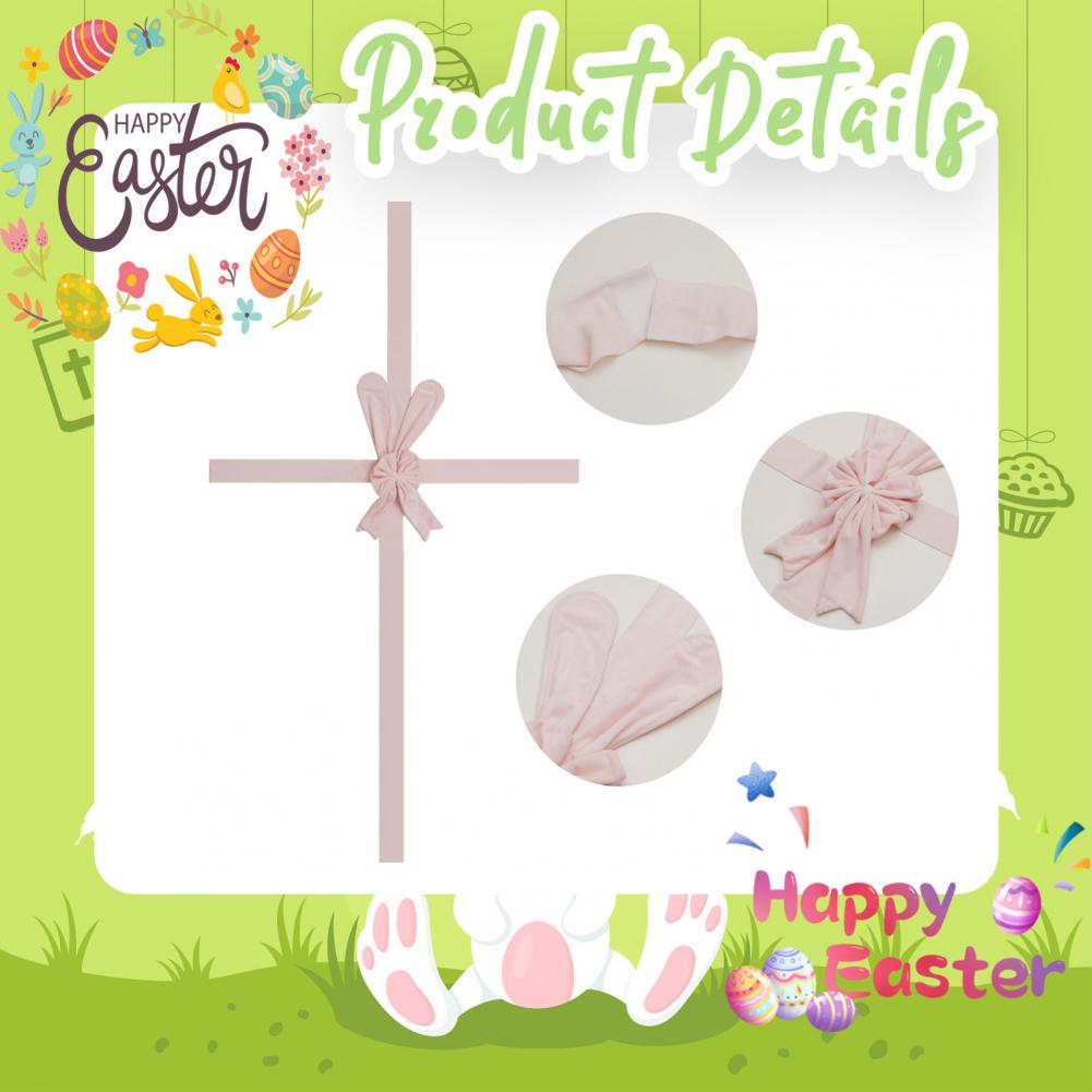 Decorative Velvet Bow Easter Velvet Door Ribbon Bow Pink Wreath Decoration for Gate Cabinet Festival Wrapping for Fireplace