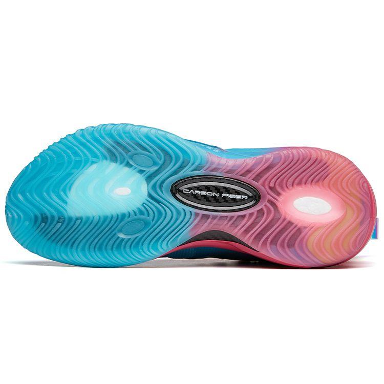 Anta Crazy Tide 3 Pro Nitrogen Technology Neon Mid-Top Basketball Shoes Men Sneaker Purple Red 112141651S-2