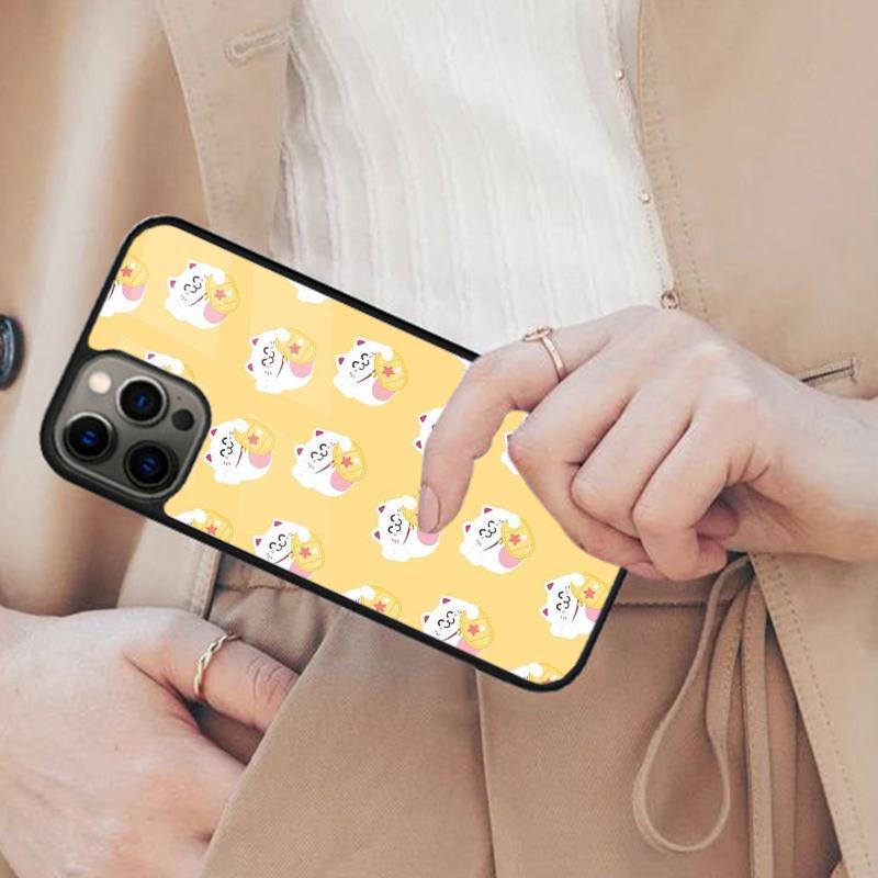 Japanese Lucky Cat Magnetic Phone Case For APPLE iPhone 17 Air 16 14 13 12 Pro Max 15 Plus Wireless Charge With MagSafe Cover