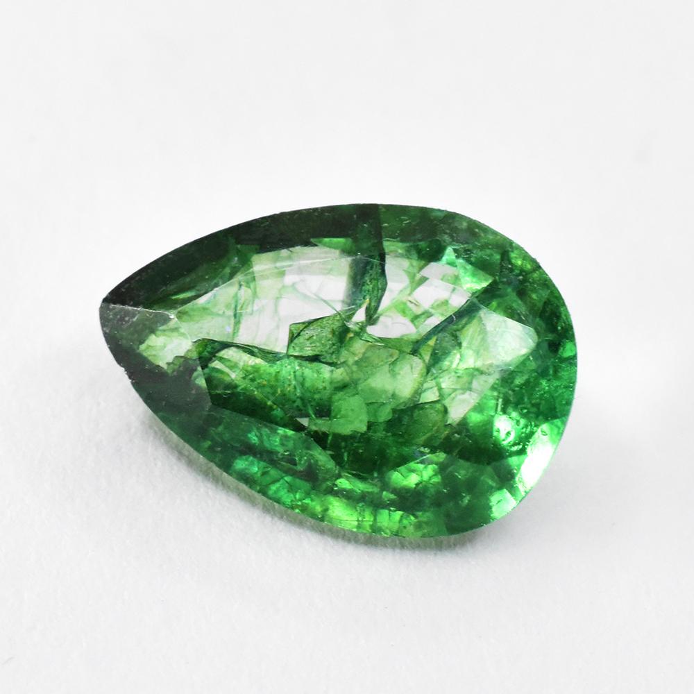 Natural Green Emerald Loose Gemstone Colombian Pear Cut 7.25 ct for Jewelry Making and Crafts