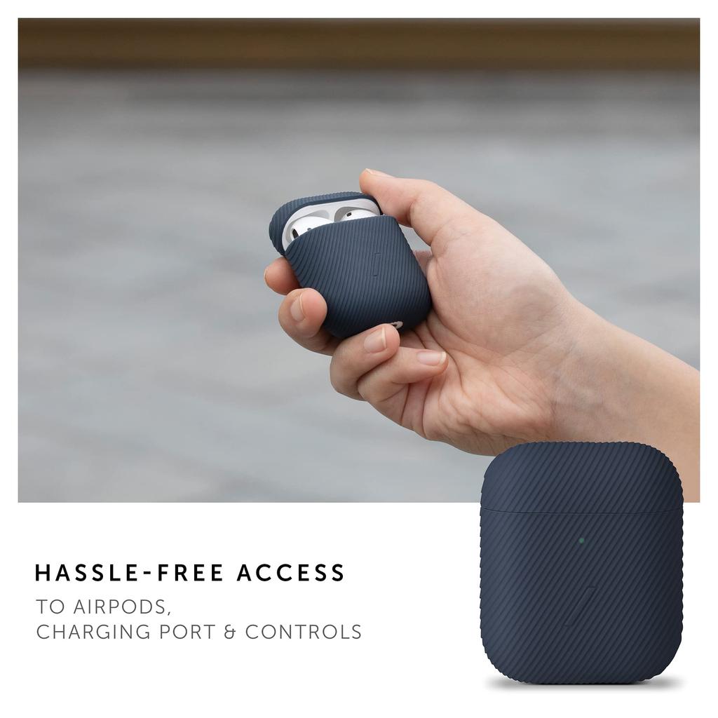 NATIVE UNION Curve Чехол для Airpods Гладкий силиконовый чехол Совместим с AirPods 1-го и 2-го поколений - (военно-морской флот)