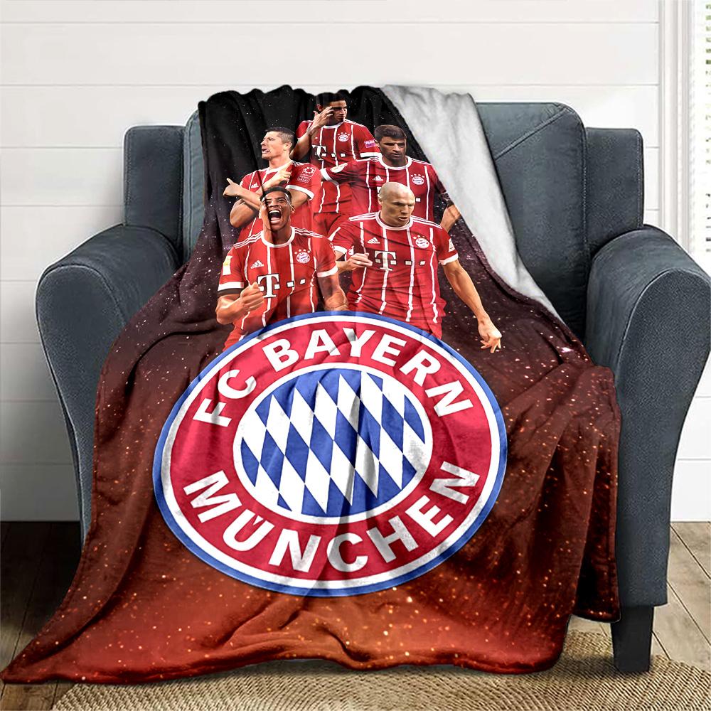 Bayern Munich Team Celebration Blanket Warmthful Decor Perfect for Picnics Sofa Seaside Four Seasons Multipurpose Stylish Decor
