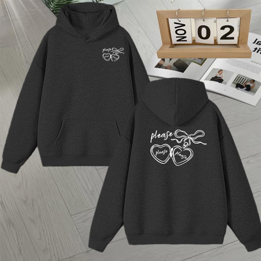 2025 Autumn Winter Sabrina Carpenter Hoodies Please Please Please Music Unisex Vintage Long Sleeve Streetwear Fleece Sweatshirts