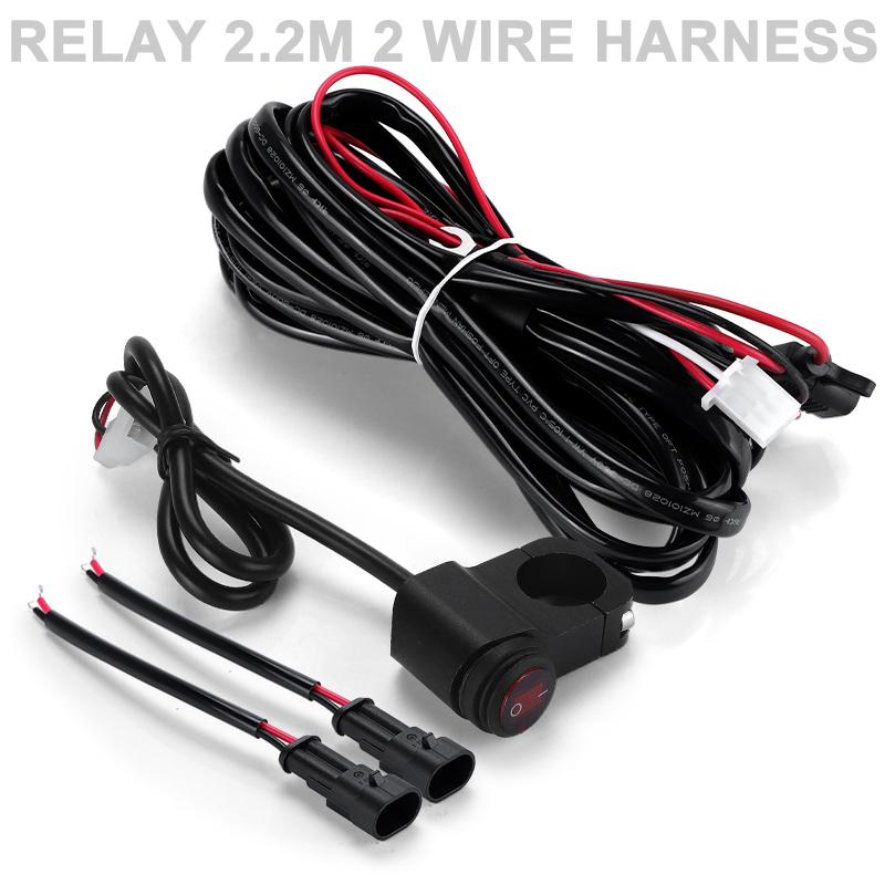 12V 1.6M/2.2M Motorcycle Wiring Relay Harness Switch For LED Spotlight Fog Light With Fuse Electric On Off Switch Cable 2 Wires
