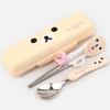 Rilakkuma Spoon Correction Chopsticks Case Set, Corilak Ivory, Spoon + Chopsticks + Case