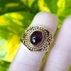Natural Amethyst Gemstone 925 Sterling Silver Handmade Ring Size 9 US Gift Ring