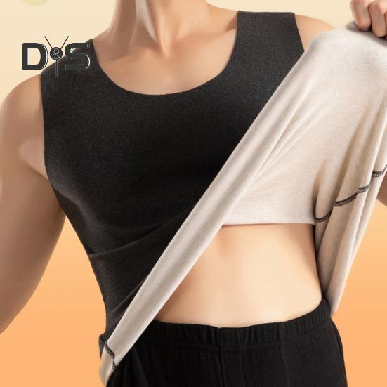 Мужской терможилет, бесшовный пошив, высокоэластичный, технология шлифования DE Velvet, майки с генерацией тепла