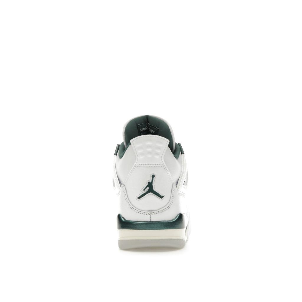 Детские кроссовки Air Jordan 4 Retro GS Oxidized Green белые нейтрально-серые FQ8213-103