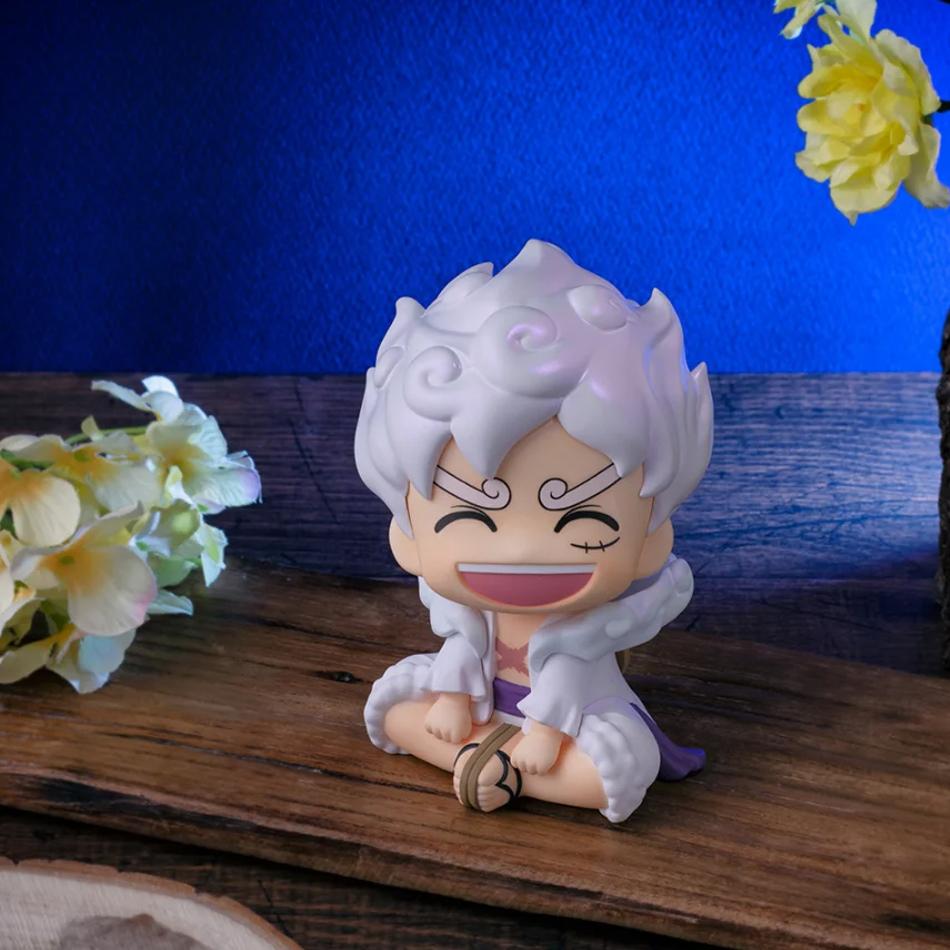 10 см Аниме Фигурка ONE PIECE Взгляд Вверх Gear 5 Обезьяна Д. Фигурка Луффи Версия Q Фигурка Луффи ПВХ Коллекции Модель Кукла Игрушка