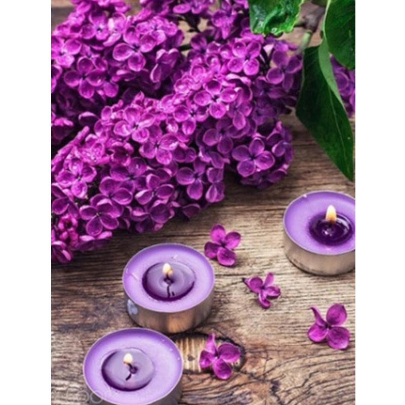 5D DIY Алмазная картина Фиолетовые цветы Сцена Алмазная вышивка Набор для вышивки крестом Полный горный хрусталь Мозаика Домашний декор