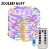 high qualityBZPCF 1pc USB Fairy String Lights, 66FT 200LED, 33Ft 100 LED, 16.4FT 50LED, Silver Wire, 8 Lighting Modes, Remote Control, USB Powered,
