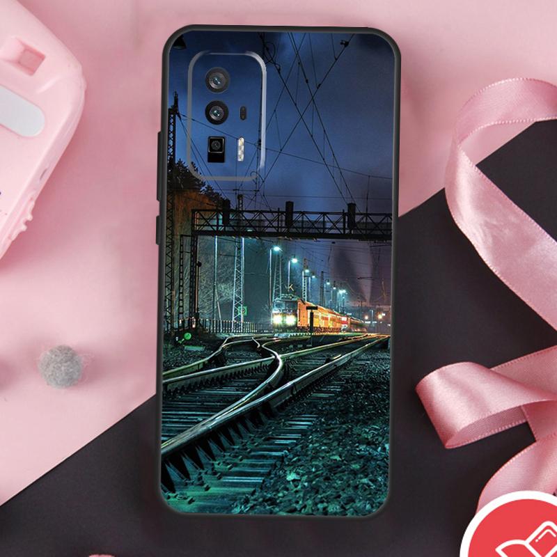 Train Rail Sunlight Case For POCO F6 X6 X3 X5 M6 Pro F3 F5 M5s Xiaomi 14 Ultra 13 12 Lite 11T 12T 13T Pro Cover