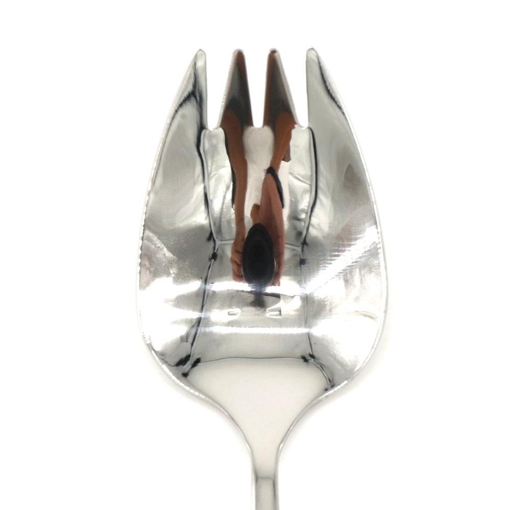 Мороженое Уличные Многоразовые Длиннорукие Вилки-ложки из Нержавеющей Стали Десертные Ложки Салатные Вилки Столовые приборы