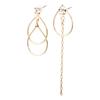 LOKUMI Made In 18K K18 Asymmetrical Drop Bijou Swing Nickel Earrings, Japan, Gold, Post, K18, Hypoallergenic, Earrings, Long, Women's, Simple, Chain,